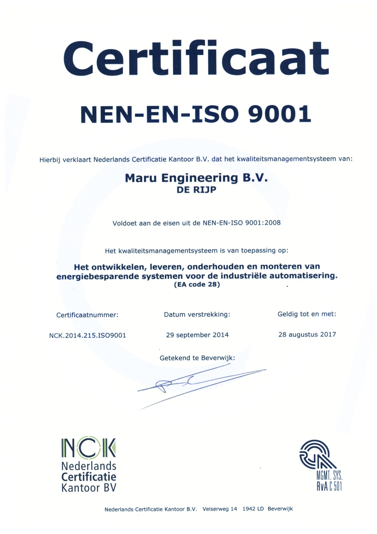 NEN - EN - ISO 9001