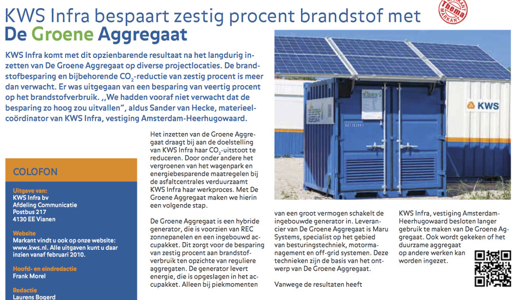 KWS Infra De Groene Aggregaat